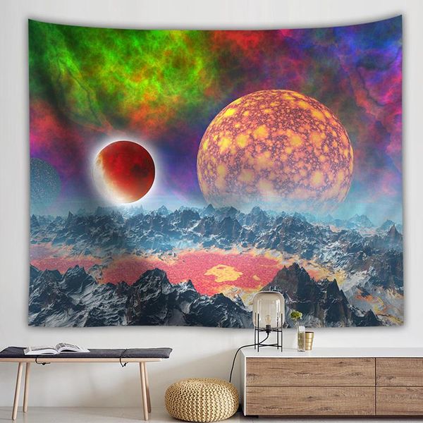 

tapestries trippy room decor tapestry sun moon blanket wall tapiz pared tela carpet