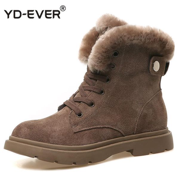 

boots women snow winter warm thick bottom platform motorcycle ankle for fur cotton shoes, Black