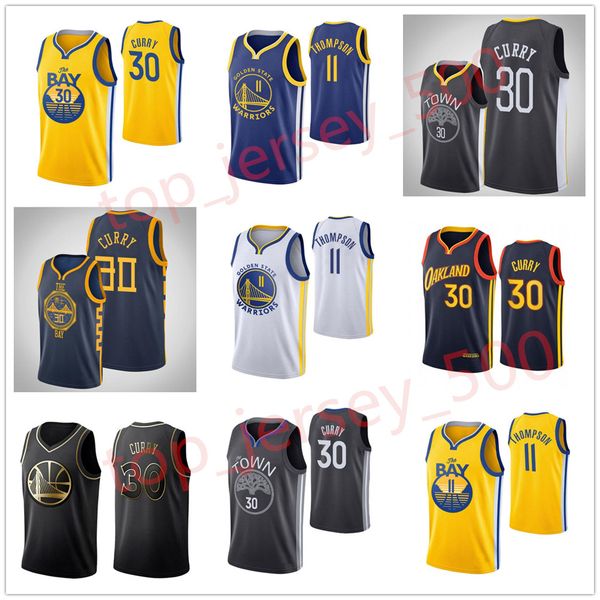 

men 2021 jersey11 klay thompson30 stephen curryjersey basketball jersey, Black;red