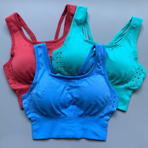 

bra color new energy seamless women yoga shirt padded sports bra push up, Red;black
