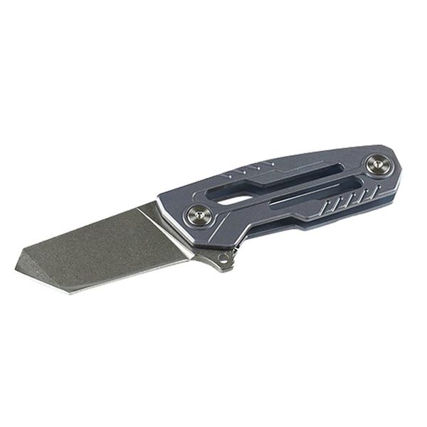 3 colores de mango Mini pequeño cuchillo plegable abatible D2 lavado de piedra Tanto Blade TC4 mango de aleación de titanio EDC Gear
