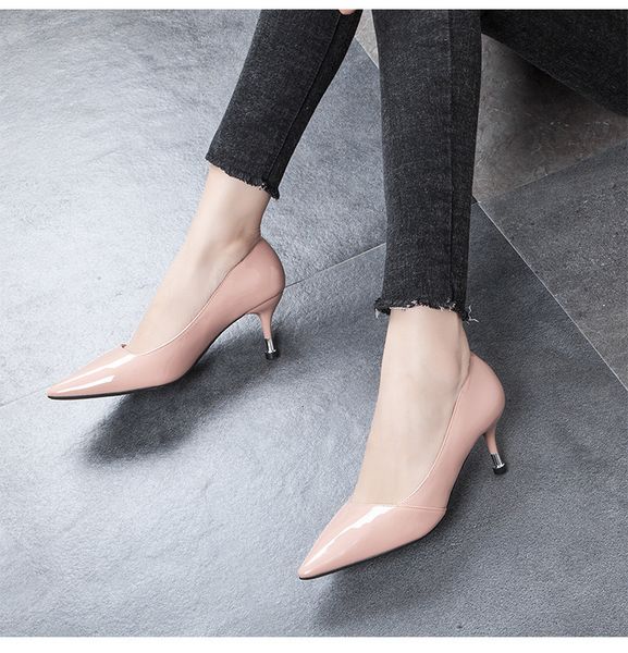 

dress shoes arrival heels patent leather thin heeled p5hn, Black