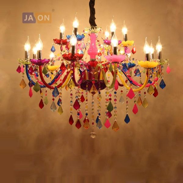 

chandeliers led e14 nordic iron crystal glass chandelier lighting lustre suspension luminaire lampen for kid's room kindergarten
