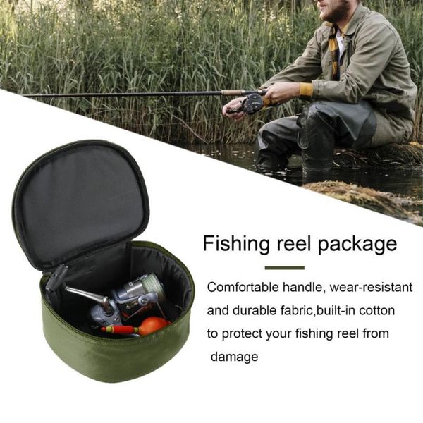 

fishing accessories portable lure storage bag wheel greeney green oxford reel package tool equipment handbag tools