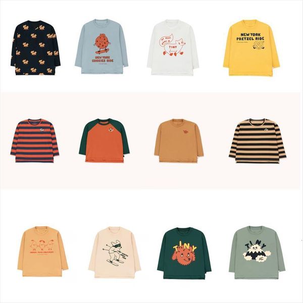 

children clothes boys t shirts tiny aw girls shirt cottons long sleeve tee kids, Blue