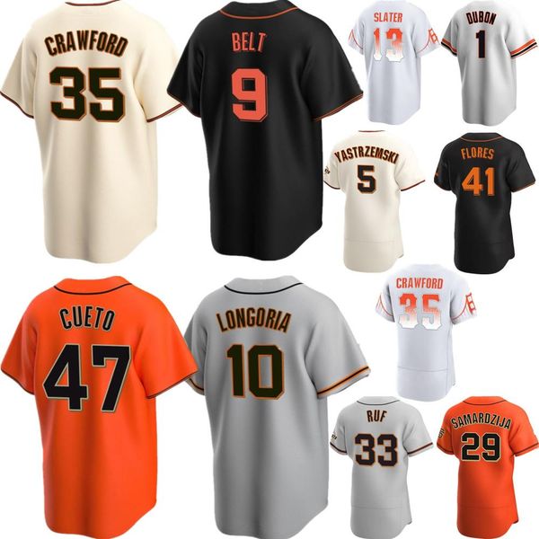 

2021 2022 brandon crawford jerseys giants mike yastrzemski brandon belt evan longoria johnny cueto san francisco 21 22 custom men women yout, Blue;black