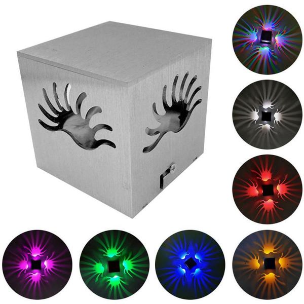 

wall lamp 1 pcs palm light square four-sided light-emitting phoenix effect bar ktv background decoration