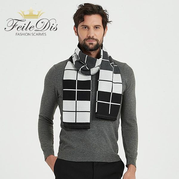 

scarves [feiledis]fashion design casual winter women men's thicken cashmere scarf warm men, Blue;gray