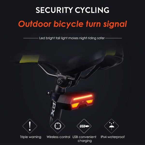 

bike taillight remote control bright rear light waterproof led rechargeable cycling luz bicicleta lights