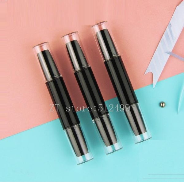 

10/30/50pcs two sides spiral black highlight eye shadow puffy eyes blush empty cosmetics lipstick pen 8.1mm refillable container storage bot