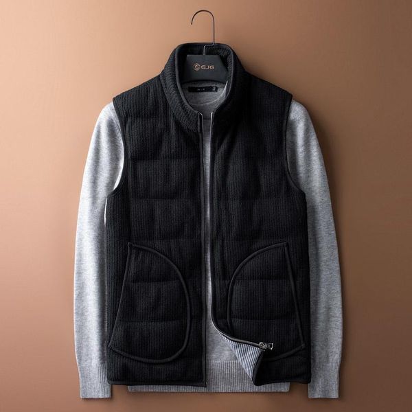 

women's vests autumn winter knitted fabric waistcoat men's youth fashion leisure cotton jacket, Black;white