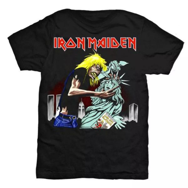 

iron maiden new york licensed men t-shirt, White;black
