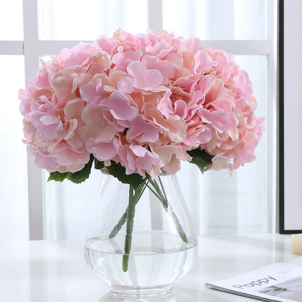 

decorative flowers & wreaths european with leaves hydrangea home el indoor party decoration shooting props wedding hand holding silk cloth b