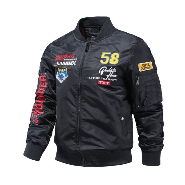 

men's jackets 2021 baseball jacket men spring autumn bomber military coat fashion casual outwear army tactics, Black;brown