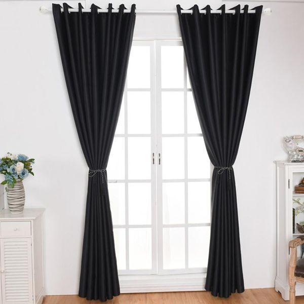 

1m*1.3m solid finished curtains modern blackout for window thermal insulating room darkening living curtain & drapes