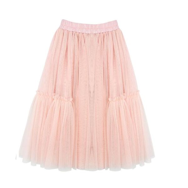 

skirts 100% brand 2-12t girls pink tutu children kids fluffy pettiskirt long girl princess lining skirt tulle dance, Blue