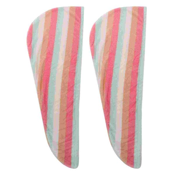 

shower caps 2pcs comfortable hair drying hats colored towels quick bath