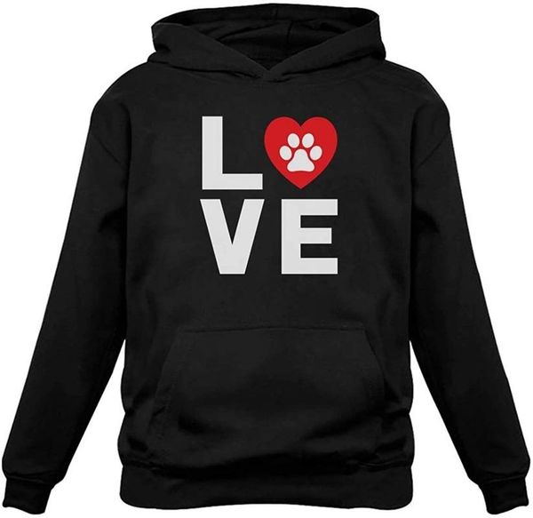 

men's hoodies & sweatshirts sweatshirt man autumn fleece hoody animal lover dog print - love dogs my friend women men hoodie harajuku, Black