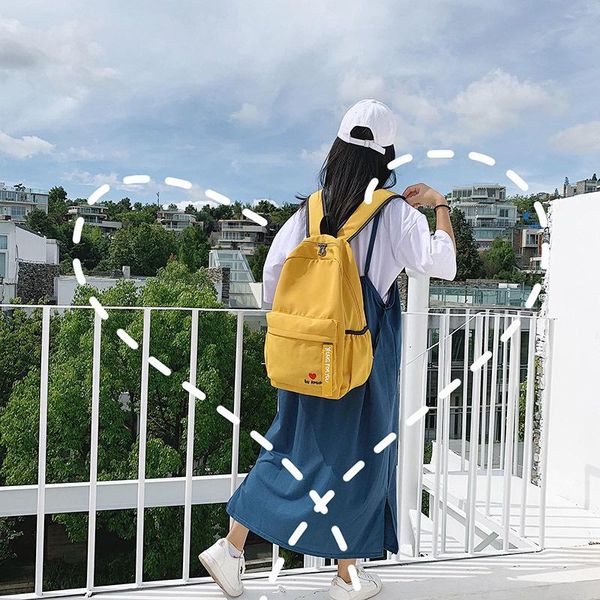 

backpack ladies shoulder bag canvas student fashion embroidered