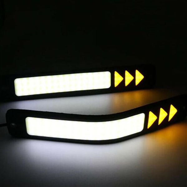 

emergency lights universal daytime running white+yellow 2pcs/kit 5 (w) amber drl