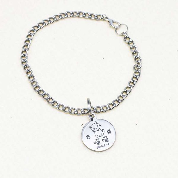 

lettering cat collar identity dog necklace anti lost tag jewelry