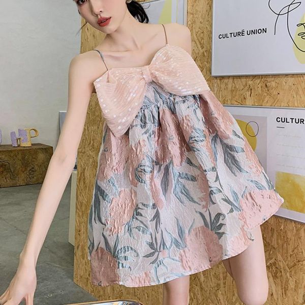 

casual dresses vestido bow print bodycon round neck dress loose thin clothes elegant fashion summer 2021 women's e489, Black;gray