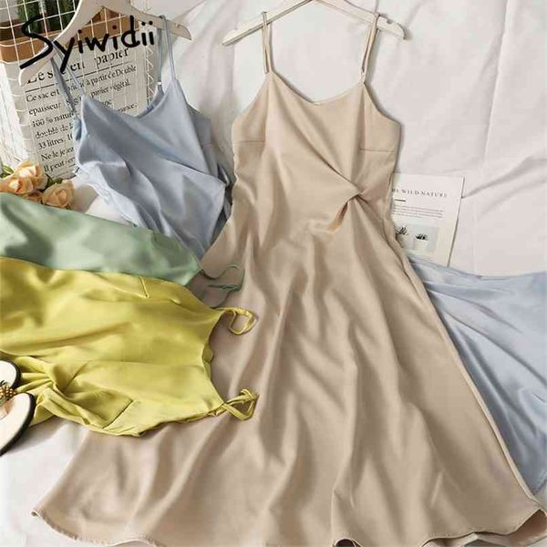 

long prom dress for women spaghetti strap backless satin midi party dresses summer evening robe green white 210607, Black;gray