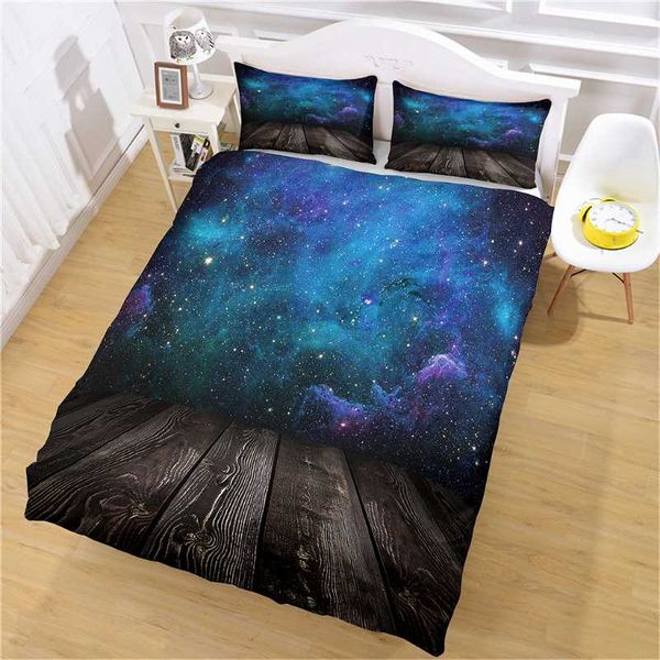

bedding sets luxury 3d custom galaxy printing set,starry sky microfiber fabric duvet cover&pillowcase,cozy home bedroom decor bed set