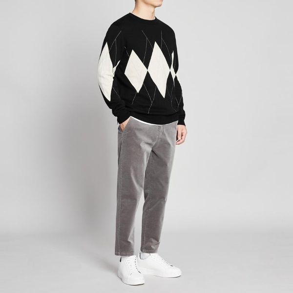 

men's sweaters 2021 winter round neck pullover pure cotton sweater casual fashion comfortable loose large size top, White;black