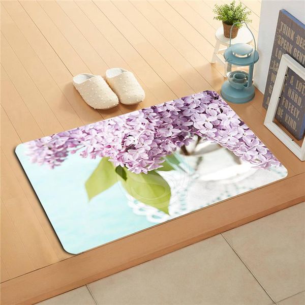 

cushion/decorative pillow u&74 custom beautiful lilacs doormat home decor door mat floor bath mats foot pad t-725ac74