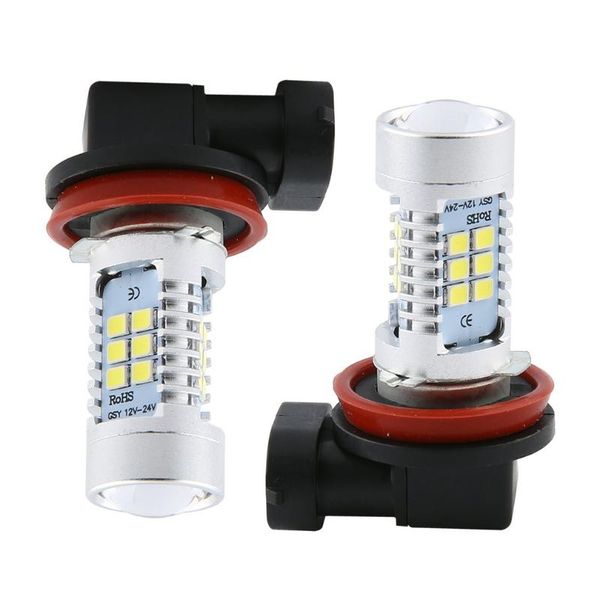 

2pcs h8 h11 2835 21smd led fog lights car daytime running light auto headlamp bulb interior&external