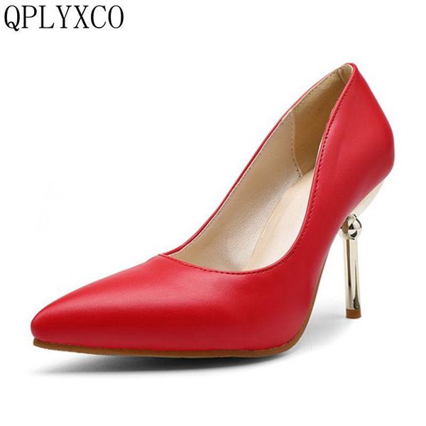 

big size 34-48 women pointed toe high heel shoes lady woman pumps dress party wedding 534-1, Black