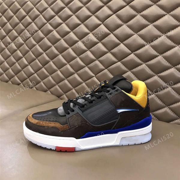 

real leather lace-up low-casual single fashion shoes for men fashion shoes for man original outsole trainer sneakers 1a8mfz, Black