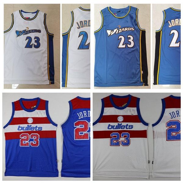 

men 23 michael jd washington bullets wizardsretro basketball jersey, Black;red