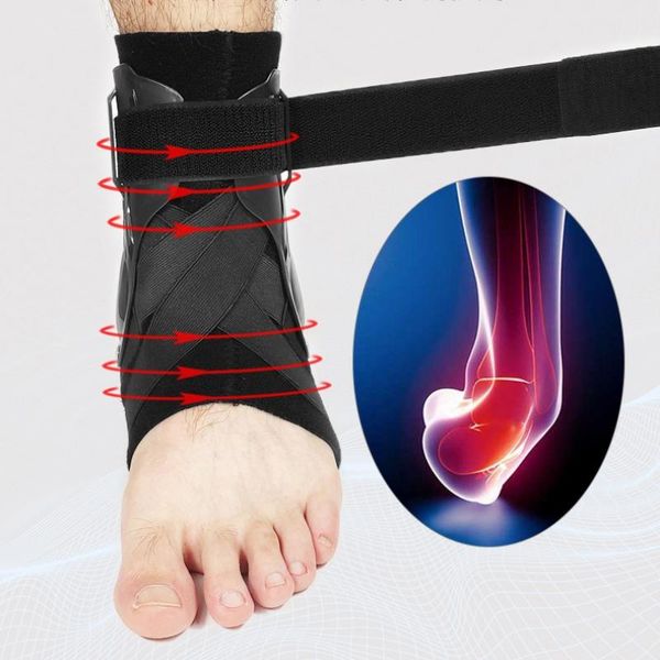 

pc ankle support brace elastic compression sleeve sport relief pain foot stabilizer guard sports protector, Blue;black