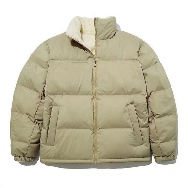 

2022df mens stylist coat letter printing cotton winter jackets men women reversible overcoat fleece jacket size m-2xl, Black;brown