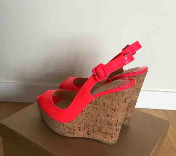 

lady wedding high red bottom heels women patent leather shoes heel une plume flamingo wedge sandal 120, Black