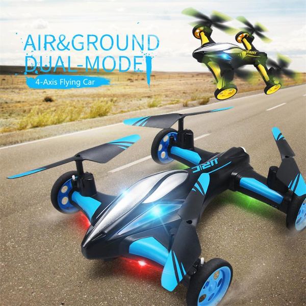 

2in1 rc drone aircraft quadcopter flying car air ground dual mode headless helicopter one-key return remote control drones