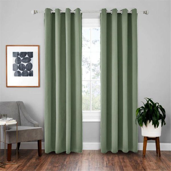 

blackout cloth insulation curtain nordic style solid color & drapes
