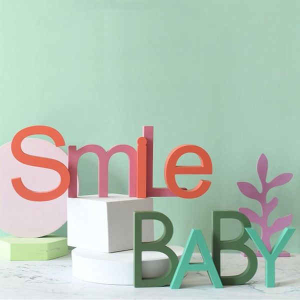 

creative english alphabet set ornaments wooden home accessories wedding decoration children's room furnishings shooting props novelty i