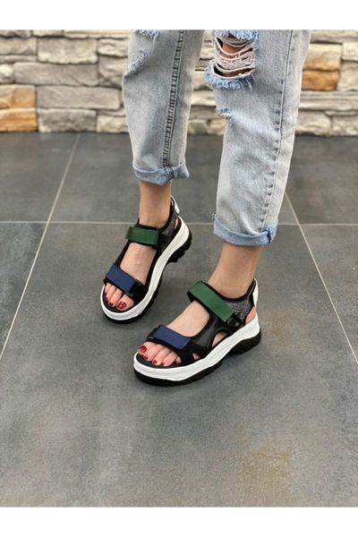 

sandals black thick bottom female