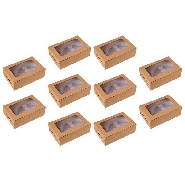 

gift wrap 1 set 10pcs cake packing boxes practical kraft paper with inserts