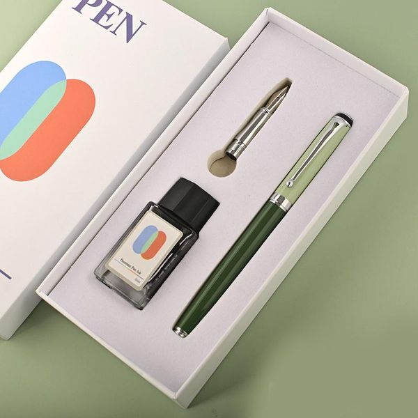 

fountain pens macaron color metal pen writing business office set student supplies accessories ink gift box
