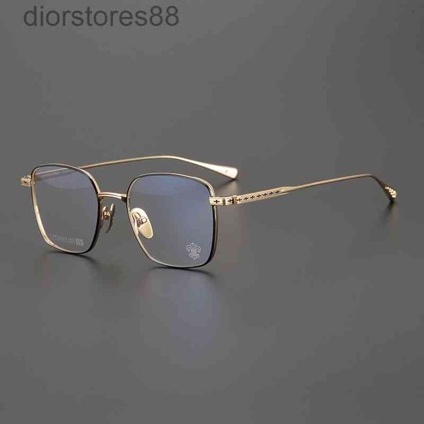 

sunglasses croxin glasses frame pure titanium ultra light men's anti blue small big face square can be matched with myopia black women, White;black