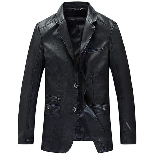 

men's jackets autumn leather jacket men casual suit sheepskin youth boy coat, Black;brown