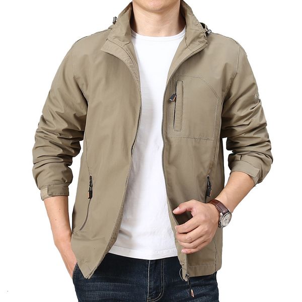 

men's waterproof military jacket autumn men casual windbreaker jackets mens breathable hooded outdoor coats size m-4xl ,ga546, Black;brown