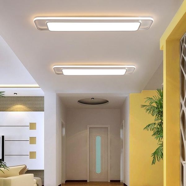 

chandeliers modern acrylic led strip for bedroom living room balcony aisle lights lighting minimalist lustre kitchen fixtures