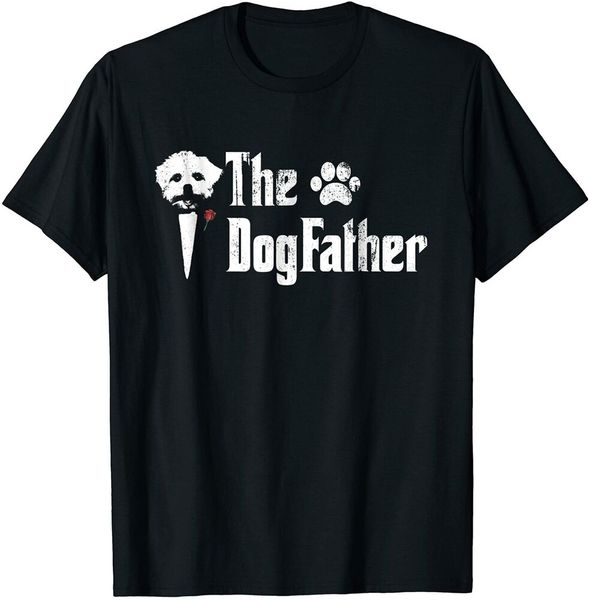 

mens the dogfather maltese dog dad tshirt father's day gift size s-5xl, White;black