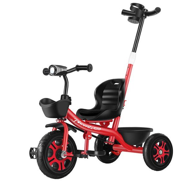

strollers# children's tricycle hand push bicycle 1-6 years old large baby stroller kids toy