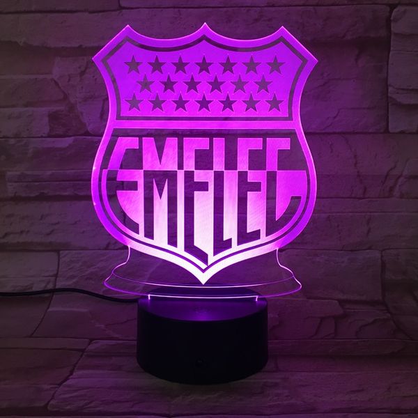 

acrylic desk lamp 3d soccer club logo led night lights football fans bedside nightlight smart phone control boys teenagers gift